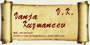 Vanja Kuzmančev vizit kartica